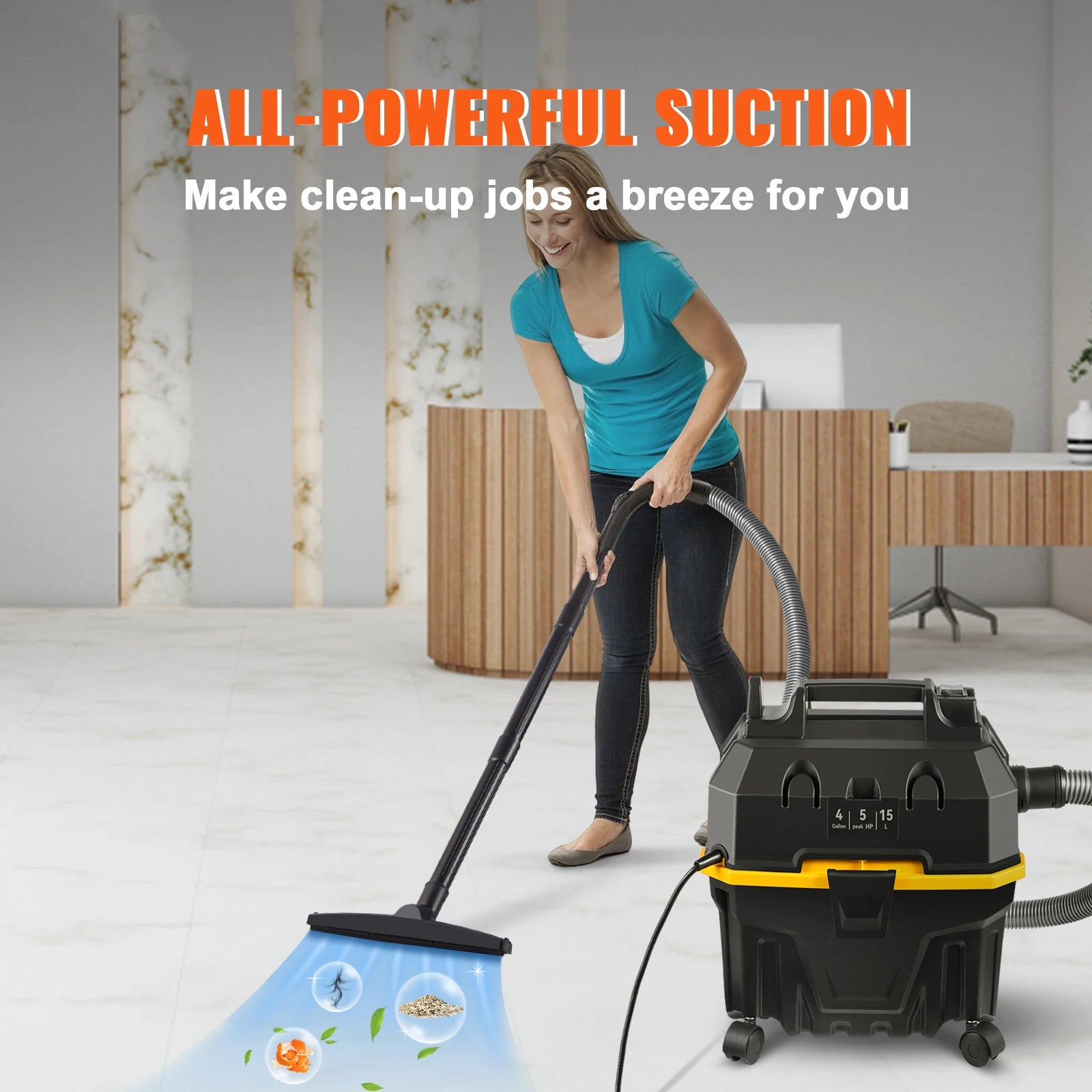SucceBuy 15L Wet&Dry Vac