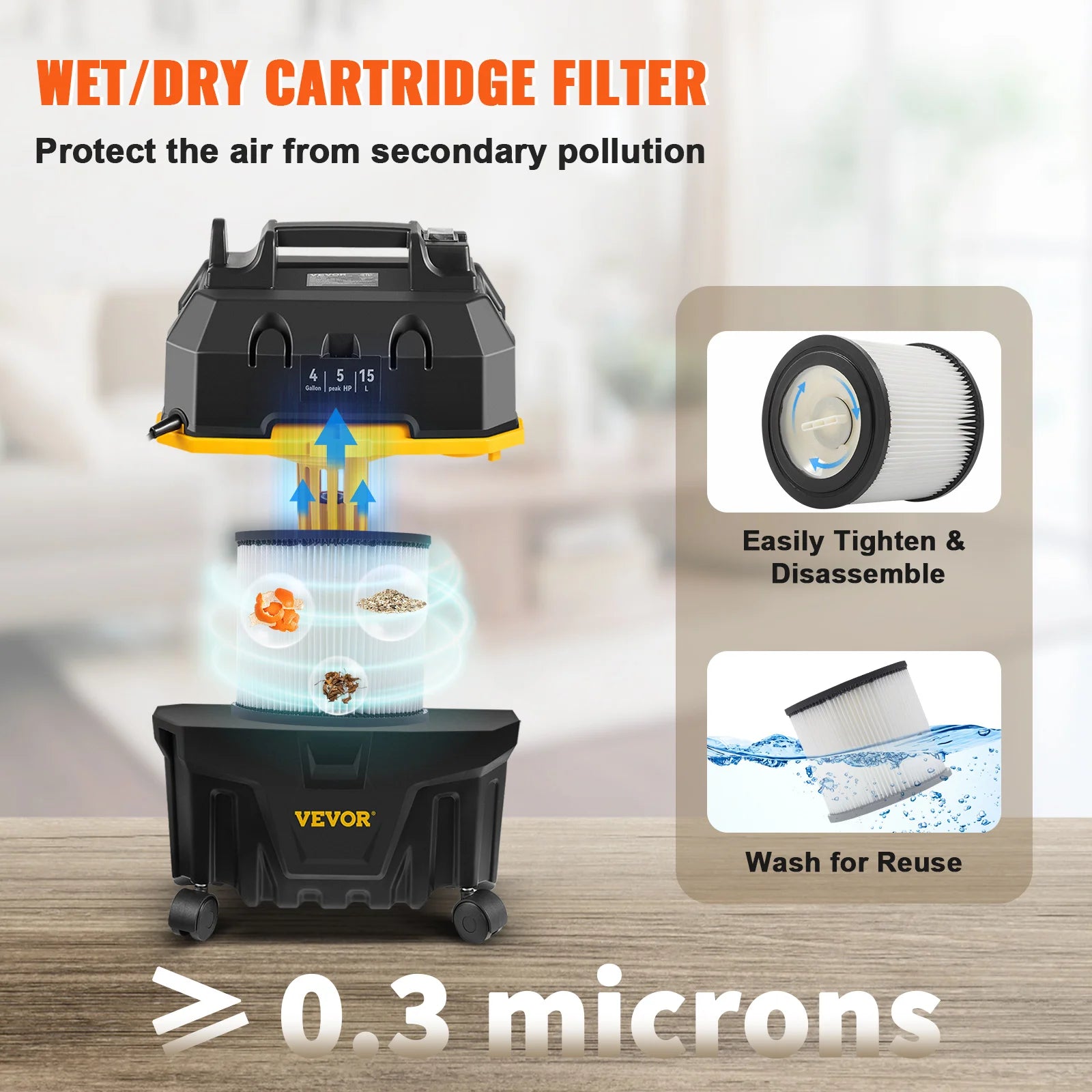 SucceBuy 15L Wet&Dry Vac
